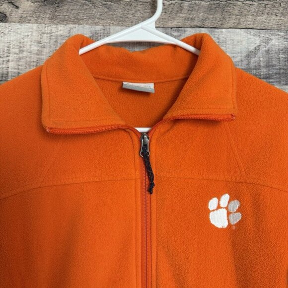 Columbia Clemson Tigers Orange Full Zip Fleece Women’s Medium - Picture 2 of 10